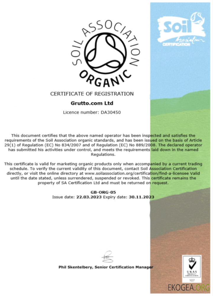 Modèle Word et PDF de certificat d'enregistrement de la USA Soil Association